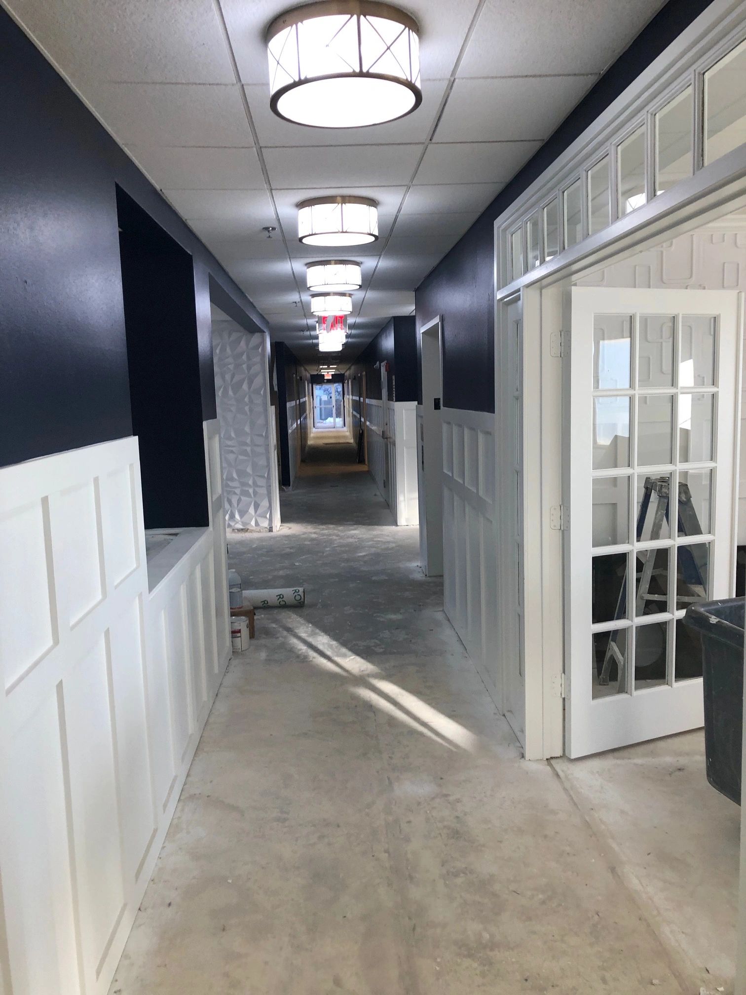 Completed hotel corridor renovation