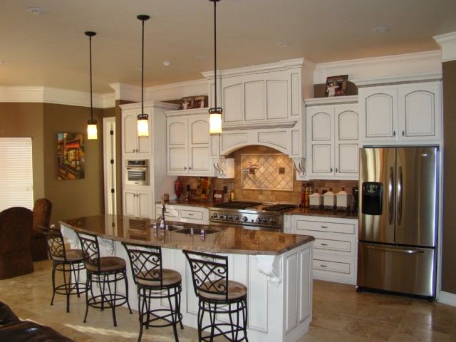 Custom home kitchen with island