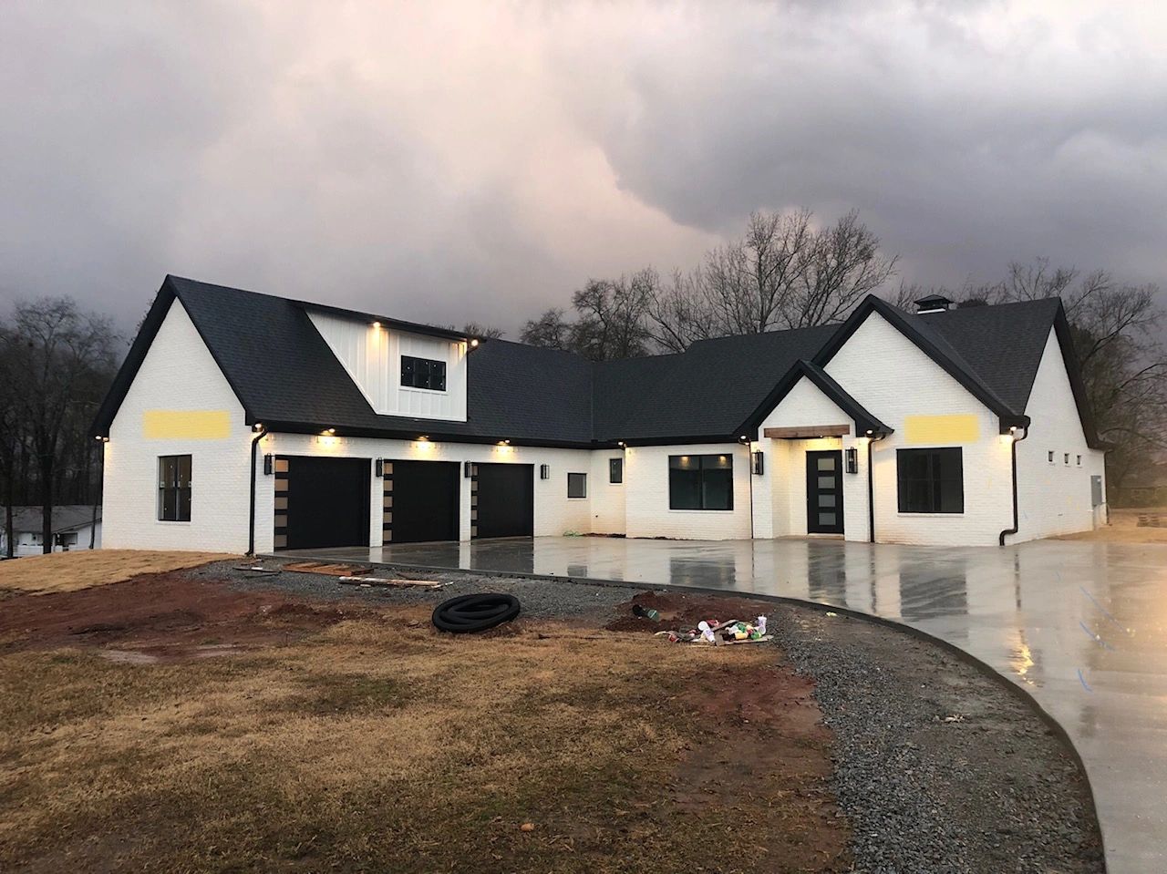 Modern farmhouse custom home exterior