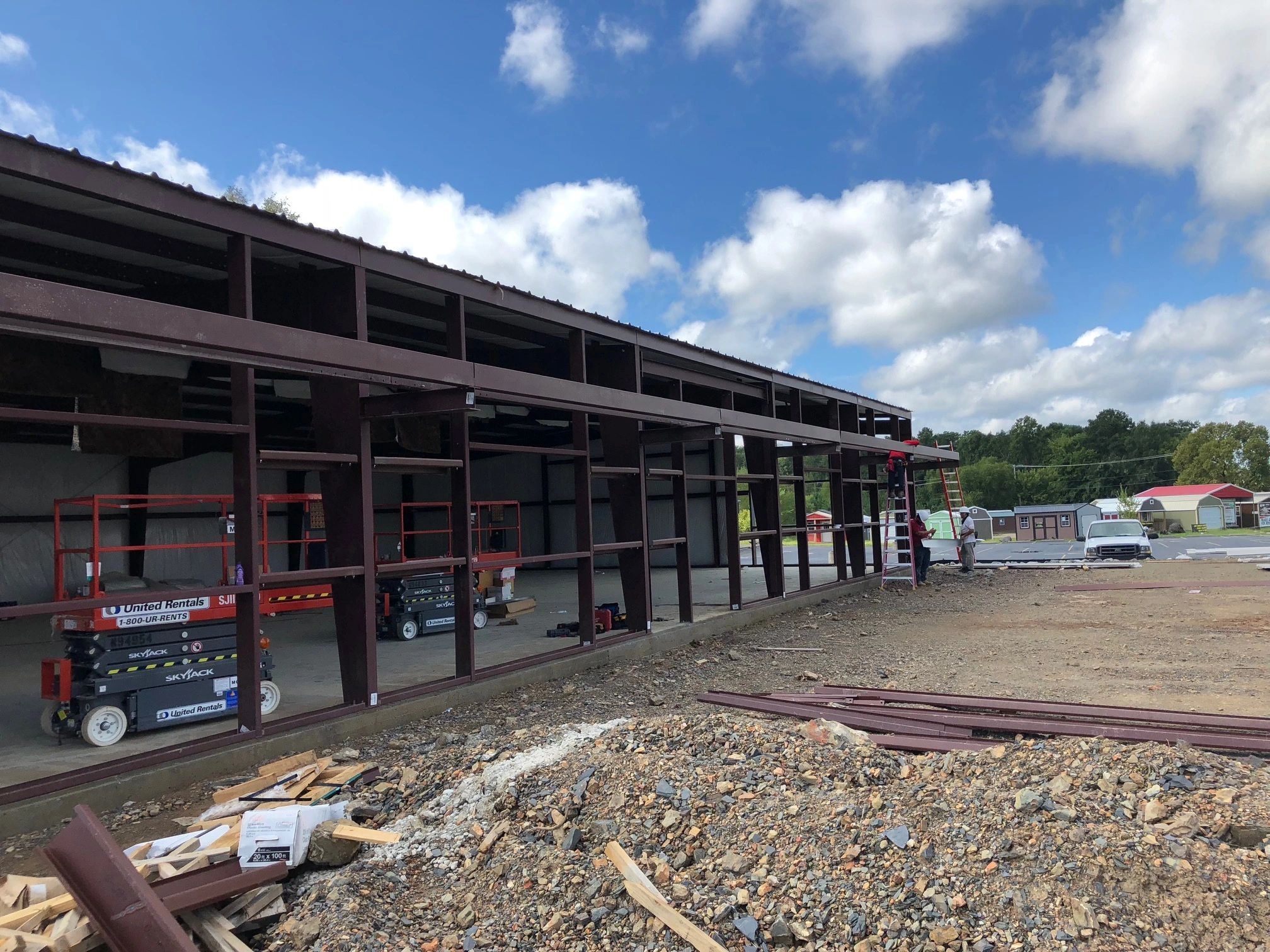 Commercial steel frame construction